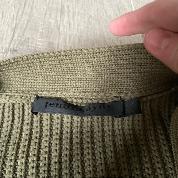 Jenni Kayne Cotton Cocoon Cardigan sweater Olive Green XXS - Picture 3 of 5